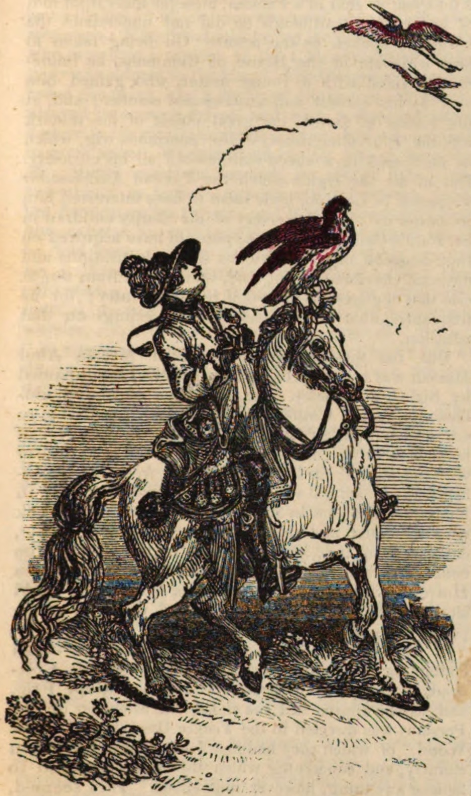 »Casting-off the Hawk«, Penny Magazine 1834