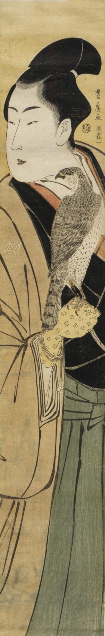 Utagawa Toyohiro: Falconer, c. 1800 (LACMA M.2003.168.6)
